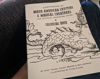 North American Cryptids, Monsters & Magical Creatures Coloring Book