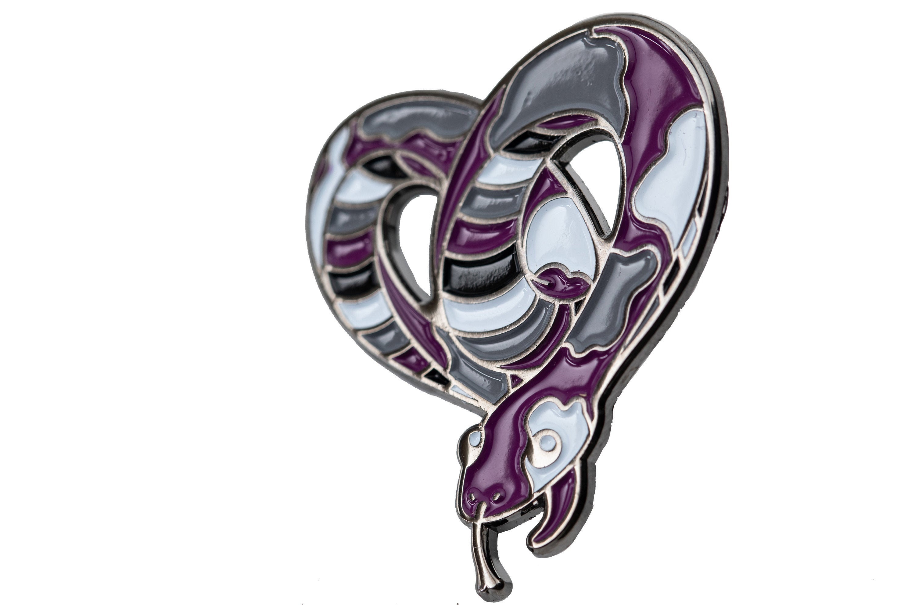 Ace Pride Enamel Pin: Heart Snake - LGBTQ+ Jewelry - Etsy