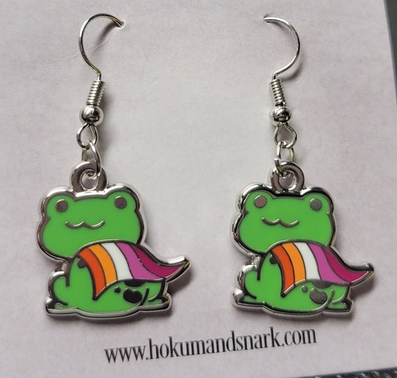 Lesbian frog earrings deals
