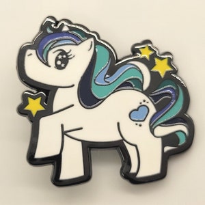 Chibi Unicorn Demiboy Pin | Gay My Little Pony Enamel Pin with Subtle Demiboy Pride Flag Colors | LGBTQ+ Pins | Lowkey Pride Jewelry