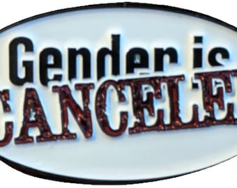 Gender Is Canceled Nonbinary Agender Neutrois Maverique LGBTQ Pride Enby Enamel Pin