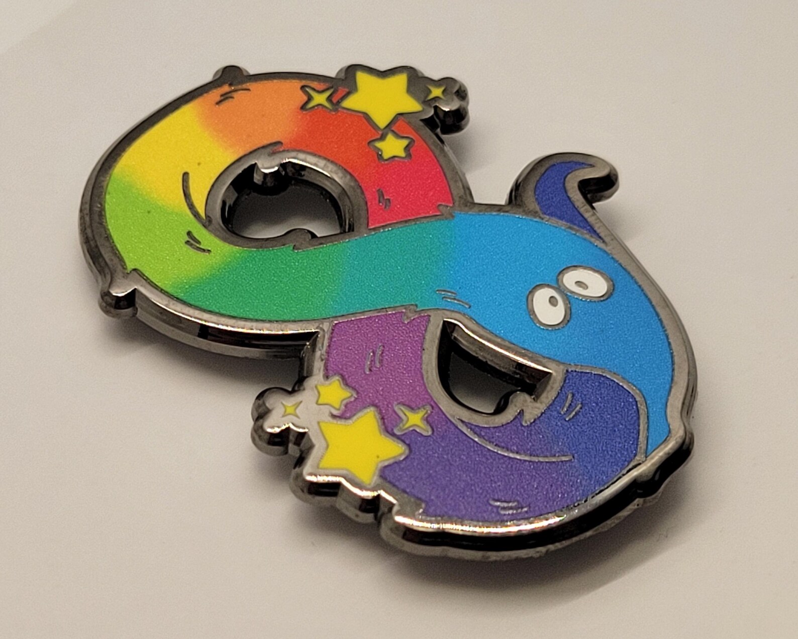Infiny Pin Rainbow Infinity Worm Enamel Pin Fuzzy Ouroboros Pride - Etsy
