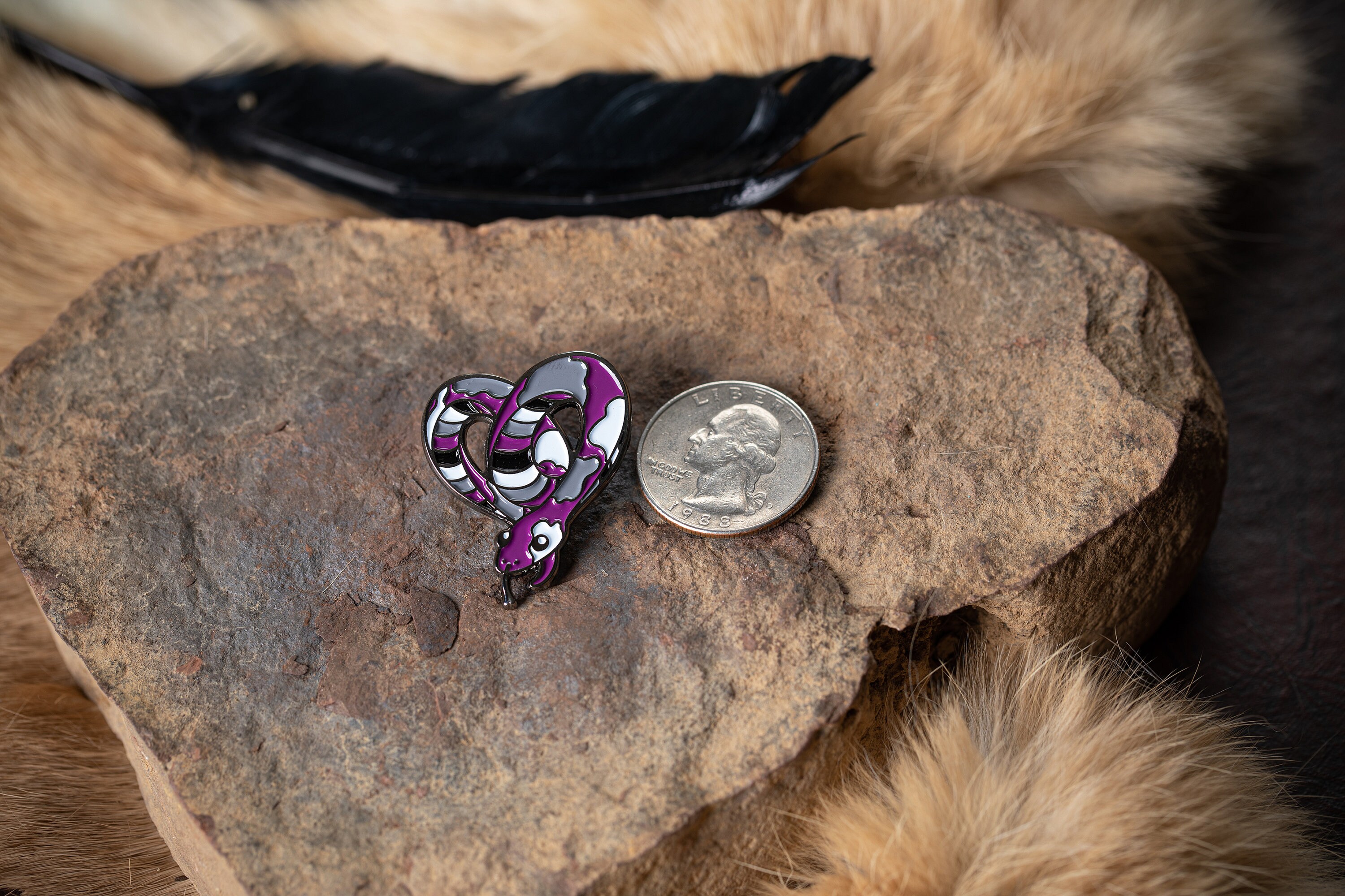 Ace Pride Enamel Pin: Heart Snake - LGBTQ+ Jewelry - Etsy