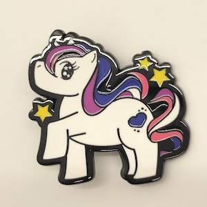Genderfluid Pride Unicorn Pin | Chibi Enamel Gay Little Pony Pin with Gender Fluid Pride Flag Colors | LGBTQ+ Pins | Genderfluid Jewelry