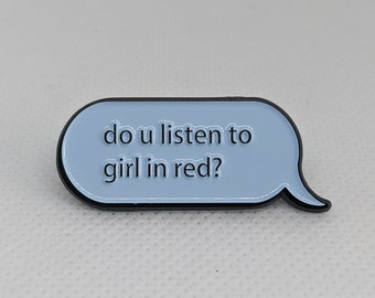 Girl In Red Enamel Pin: Subtle Lesbian Pride Jewelry Gift