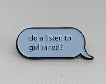 Do You Listen To Girl In Red Code Lesbian Enamel Pin | Subtle Pride Jewelry Gift