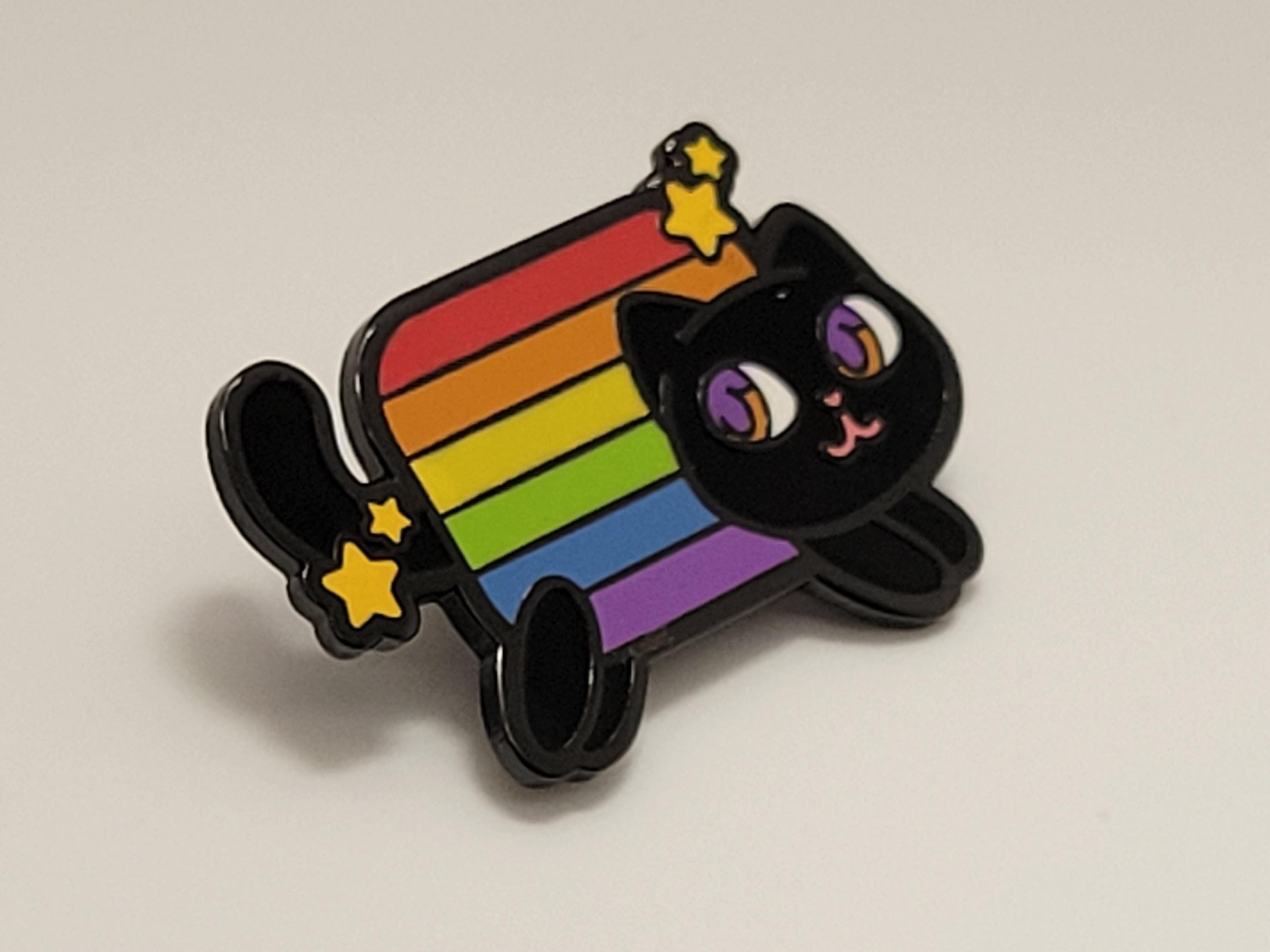 nyaatan♡ Nyan Cat Pride Enamel Pin: Rainbow Poptart Cat Meme - Etsy