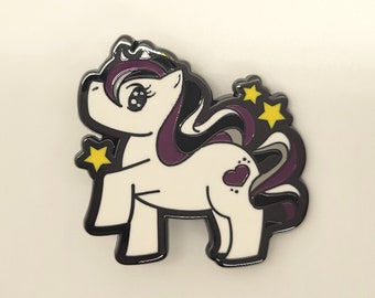 Emaille pin Chibi Unicorn Asexual Pride: LGBTQ+ sieradenaccessoire