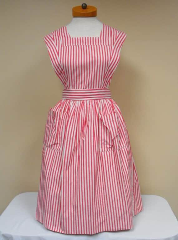 Vintage 1950's Pinafore Dress - Size Small