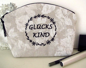 Cosmetic bag with name