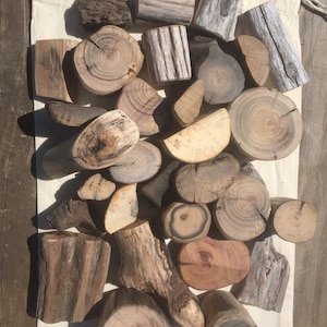 Driftwood Blocks - 30 Natural Wooden Blocks