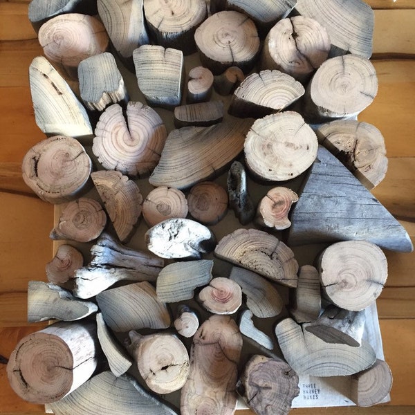 Driftwood Blocks - 50 Natural Wooden Blocks