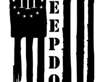 Sheepdog III% Distressed Flag