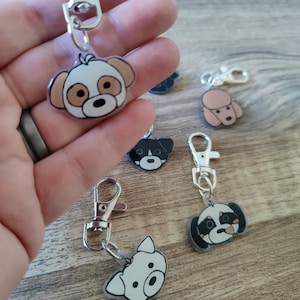 Simple Pet Portrait Keychain - Cartoon