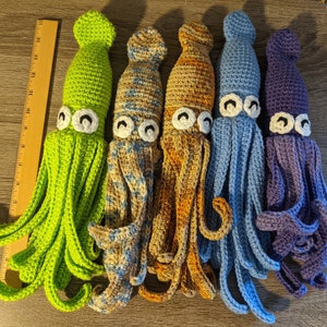 Happy Squid | Crochet Squid Plush: Custom Color Plushie
