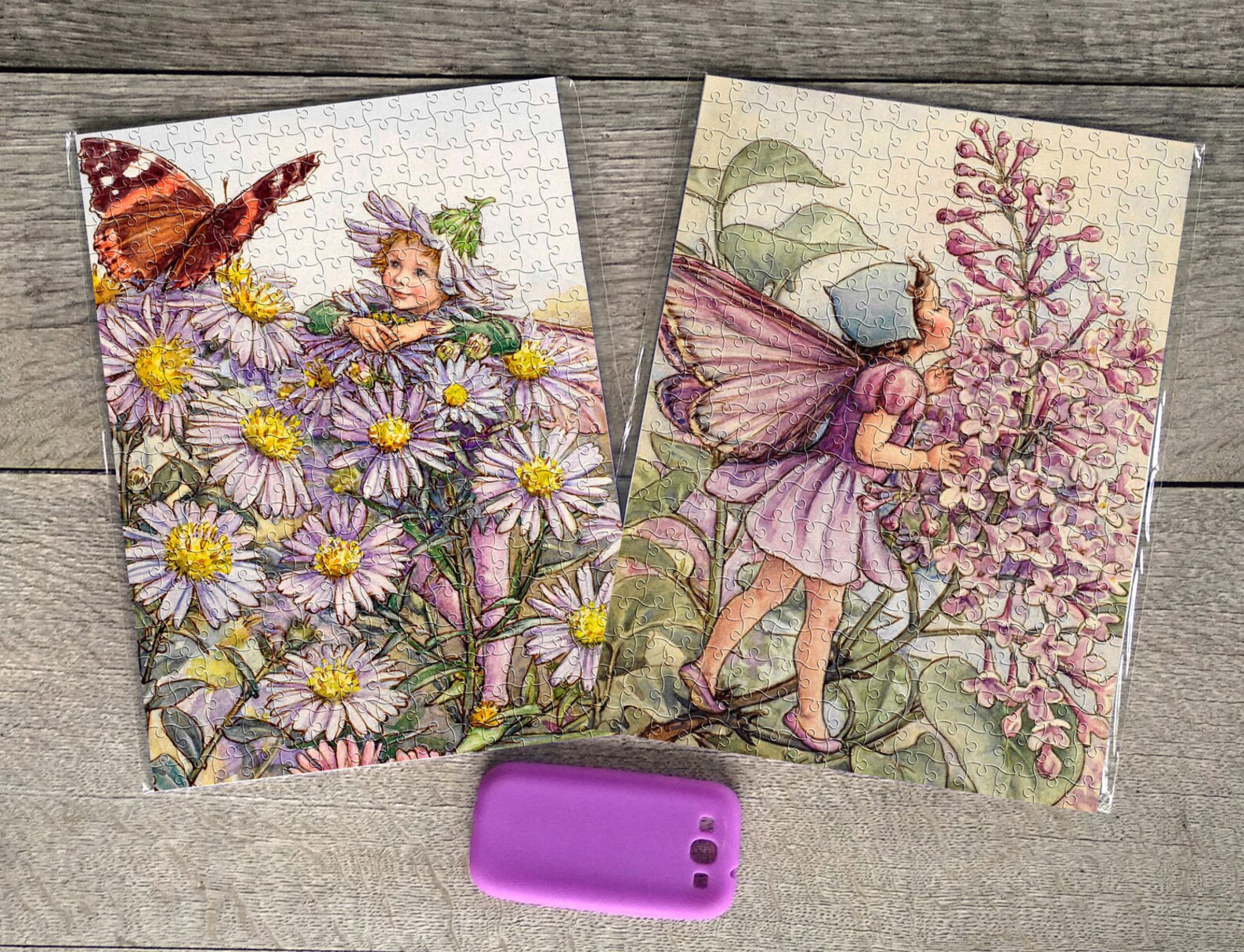 FLOWER FAIRY Puzzle 2 Jigsaw Puzzles in a Box Vintage Etsy