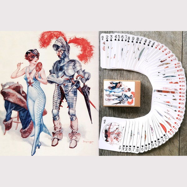 CHERI HEROUARD Playing Cards (Poker Deck 54 Cards All Different) Art Deco Vintage La Vie Parisien Posters 651-036