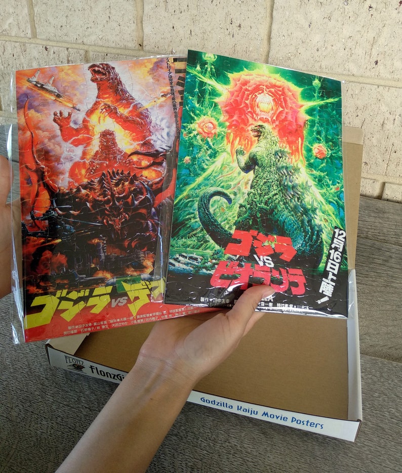 EPIC GODZILLA Puzzle 2 Jigsaw Puzzles in a Box Godzilla from Etsy