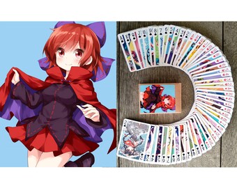 TOUHOU Anime Playing Cards (Poker Deck 54 Cards All Different) Cute Funny Neko Anime Manga Posters Fanart 651-327