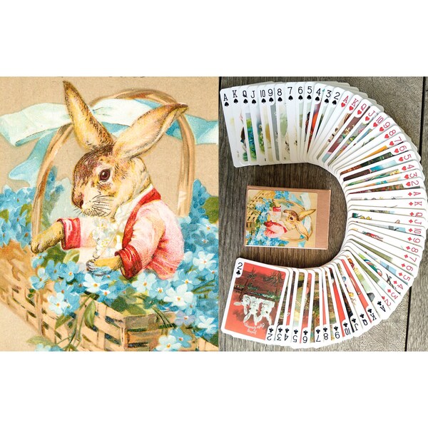 Rabbits Playing - Etsy