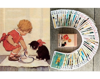 CUTE KIDS Playing Cards (Poker Deck 54 Cards All Different) Vintage Retro Magazine Covers Illustration by Jessie Wilcox Smith 651-115