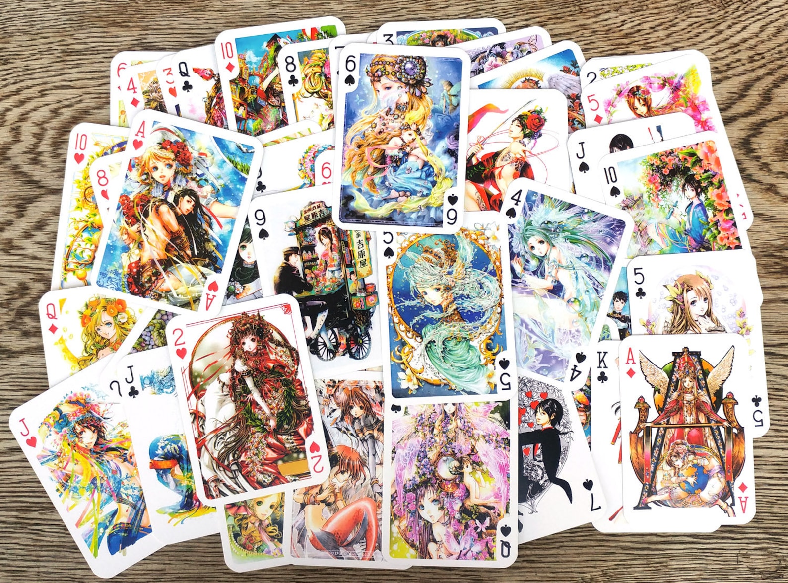 ANIME Playing Cards poker Deck 54 Cards All Different Nao Etsy