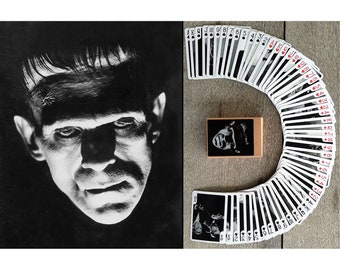 HALLOWEEN Playing Cards (Poker Deck 54 Cards All Different) Vintage Silent Trash Horror Movies Nosferatu Bela Lugosi Boris Karloff 651-126