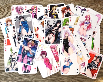 BESTZY Playing Cards 2 Jeux de Cartes de Poker en Plastique imperméables,  Lot de 54 Cartes de Jeu de Cartes de Poker, One Piece & Anime Manga Anime  Playing Cards : 
