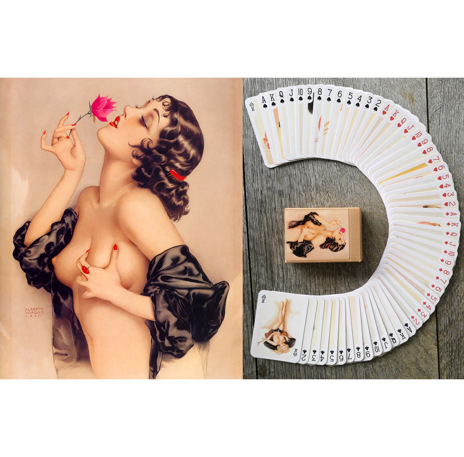 1500px x 1476px - PINUP SEXY LADY Playing Cards poker Deck 54 Cards All - Etsy