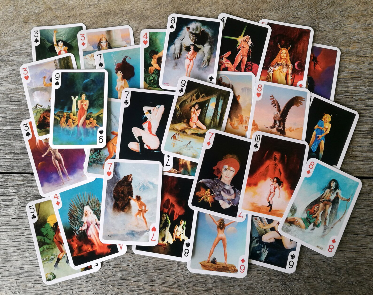 Jeu De Cartes Vampirella – Deck Poker 54 Cartes, Art Vintage Fantasy Par Torres, Collection Ou Jeu