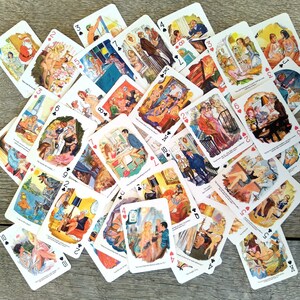 FANTASY Playing Cards Poker Deck 54 Cards All Different Retro Vintage...