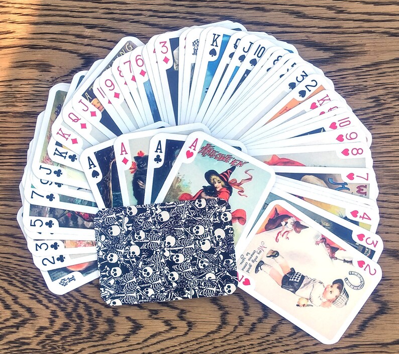 HALLOWEEN Playing Cards Poker Deck 54 Cards All Different Etsy