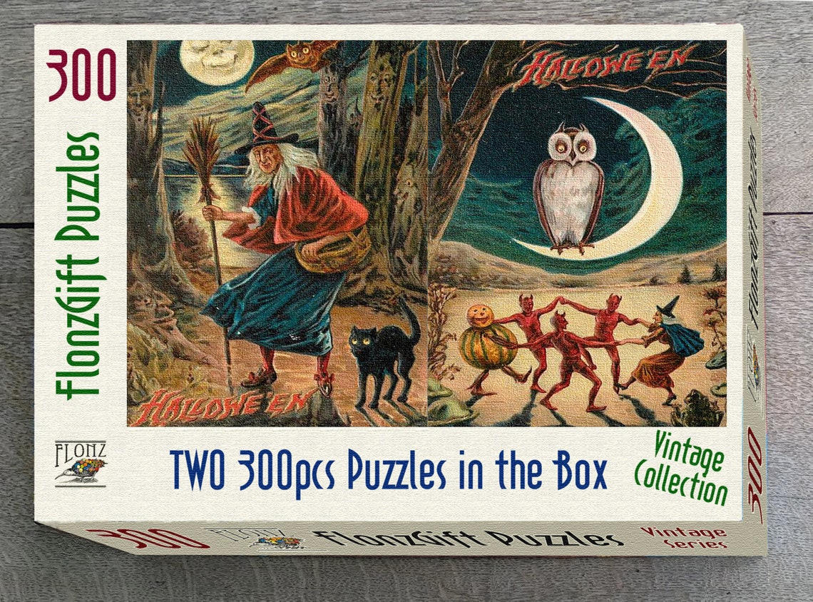SCARY HALLOWEEN Puzzle 2 Puzzles in einer Box Gruselige Etsy