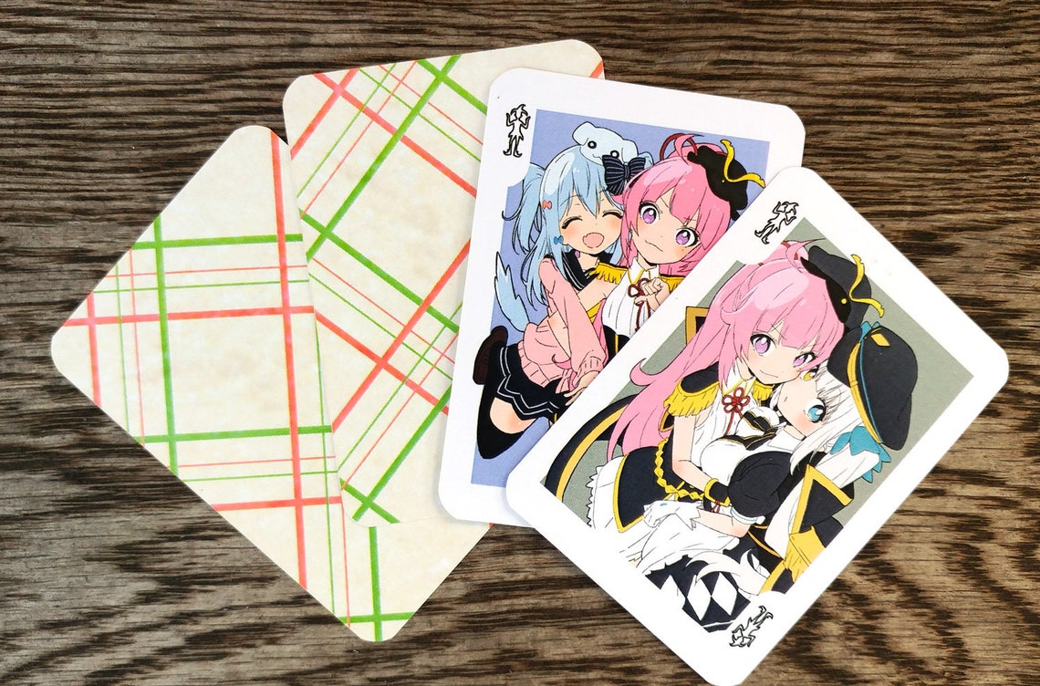 ANIME Playing Cards poker Deck 54 Cards All Different Kawaii Etsy