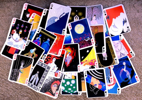 Poker Deck 54 Cards ERTE Vintage Tirtoff Art Deco Paintings 018 Playing Cards