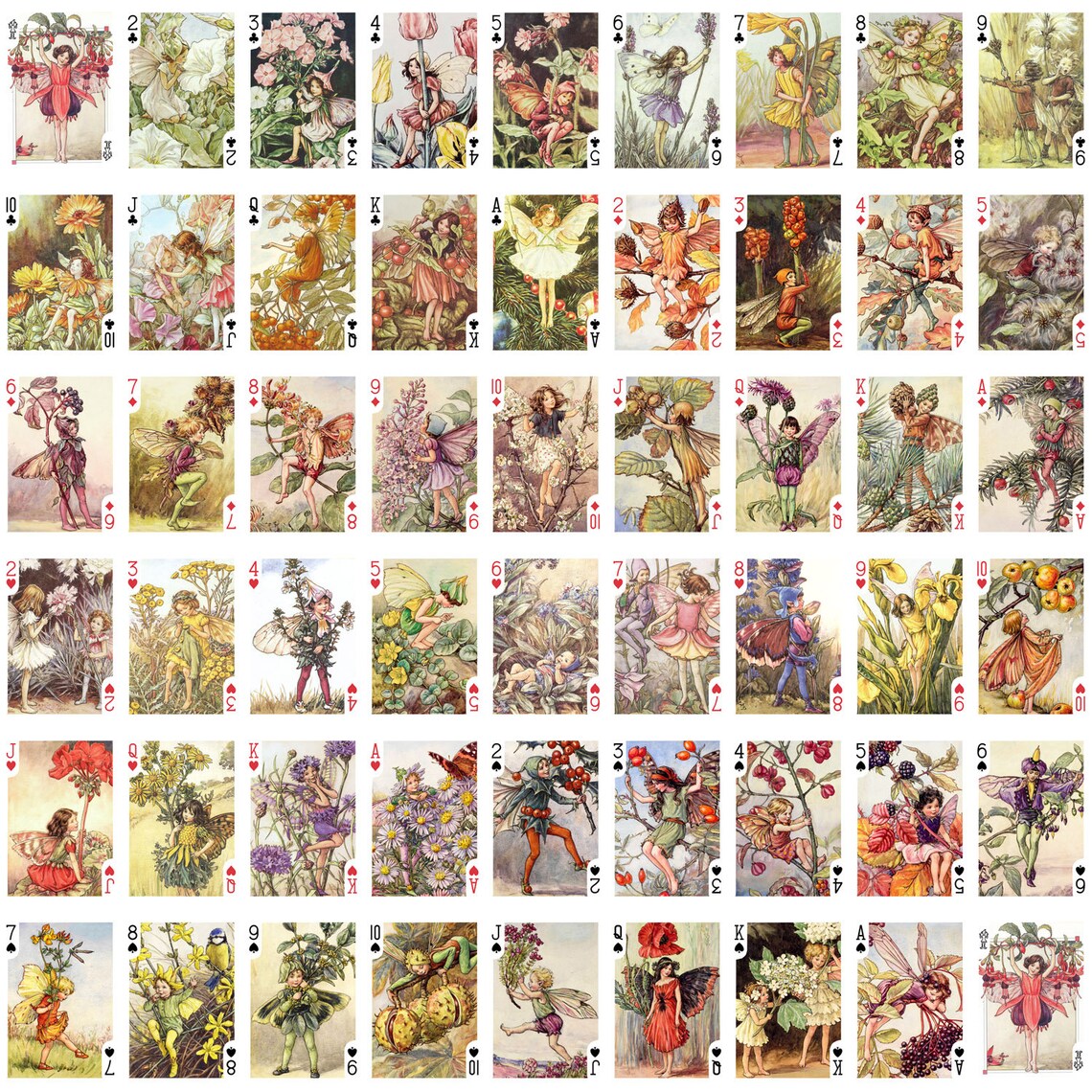 FAIRY Playing Cards Poker Deck 54 Cards All Different | Etsy