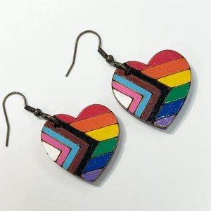 LGBT pride earrings, gay pride earrings, pride gift, love is love present, Homecoming ear-rings, gay pride jewelry, gay pride flag, rainbow
