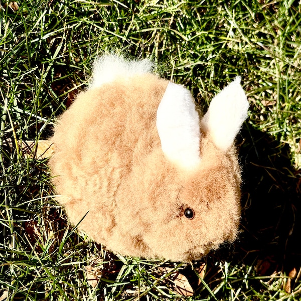 Bunny, alpaca bunny, stuffed animal alpaca toy, soft handmade, baby alpaca bunny, beige bunny