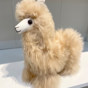 Baby Alpaca Stuffed Animal Plush Alpaca , fur  teddy alpaca handmade. Alpaca toy. handmade.
