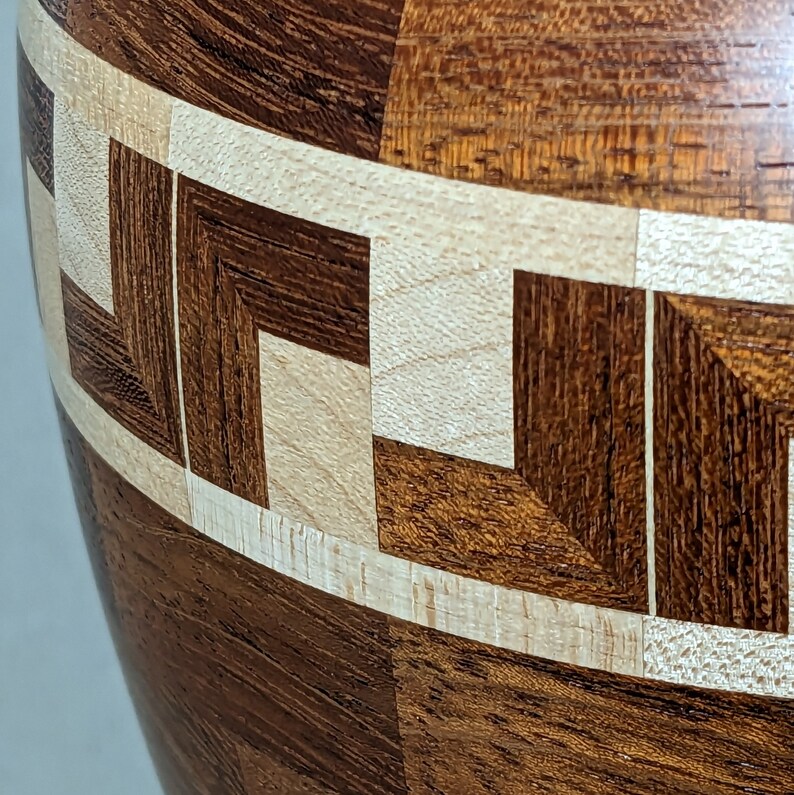 Segmented Wooden Vase Etsy