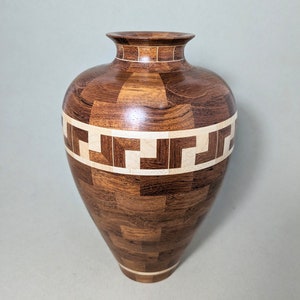 Segmented Wooden Vase