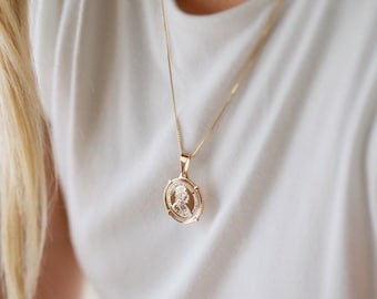 Austrian Coin Necklace | 18k Gold Filled | Gold Coin Pendant | Dainty | Delicate | Minimalist | Box Chain