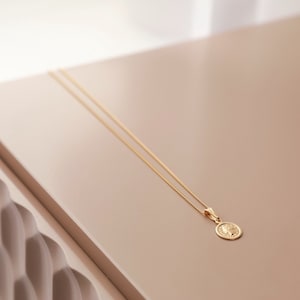 Goddess Coin Necklace, 18kt Gold Filled, Petite Goddess Necklace, Jewelry, Lady Liberty Pendant,  Gift, Minimalist Necklace, Coin Necklace