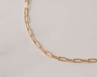 Petite Soho Link Chain | 18k Gold Filled | Paperclip Necklace | Layering Necklace | Minimalist | 90’s Style