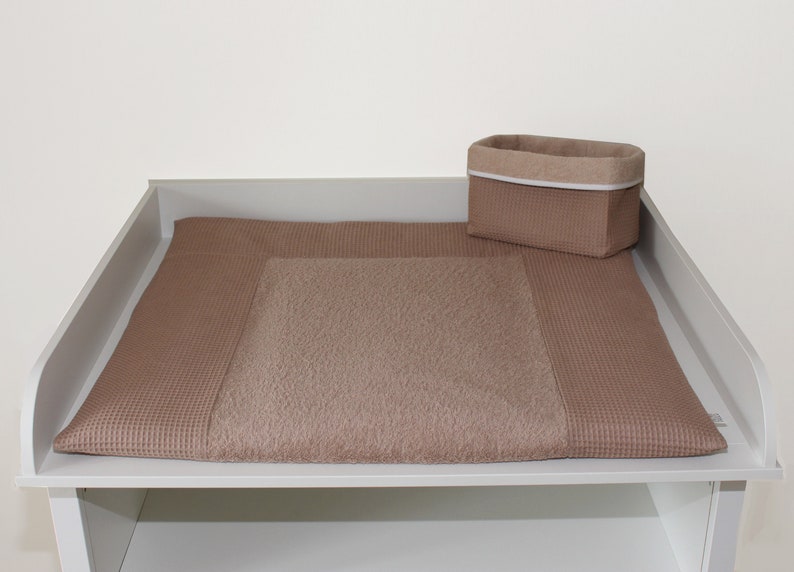 CHANGING PAD / CHANGING PAD made of waffle & terry cloth 77x78/75x75 / special size / desired size Many colors Beige