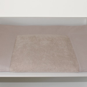 CHANGING PAD / CHANGING PAD made of waffle & terry cloth 77x78/75x75 / special size / desired size Many colors Hellbeige