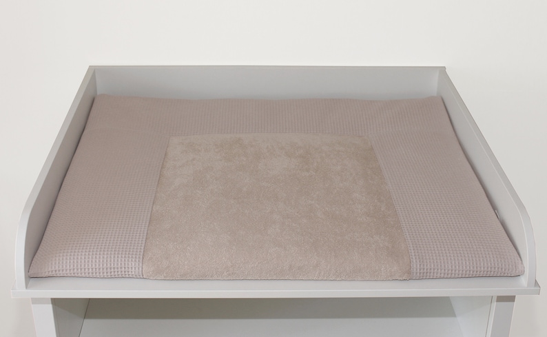 CHANGING PAD / CHANGING PAD made of waffle & terry cloth 77x78/75x75 / special size / desired size Many colors Hellbeige