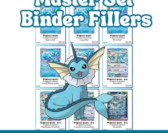 Vaporeon Master Set Binder Filler
