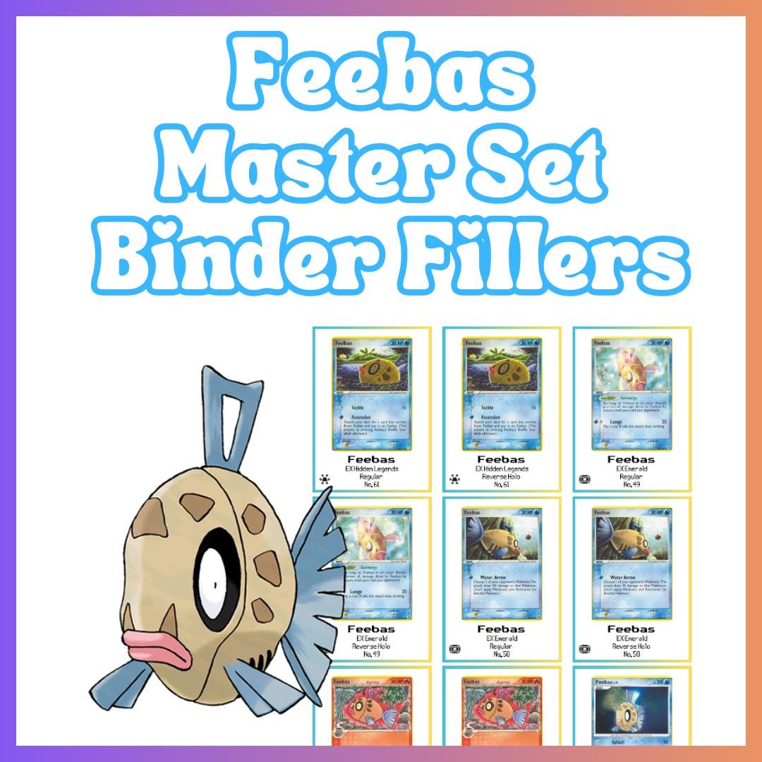 Fake Feebas Feebas Master Set Binder Filler - Etsy