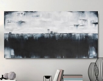 Black and white wall art-original abstract art-modern painting-original painting-canvas art-black and white abstract art-canvas abstract art